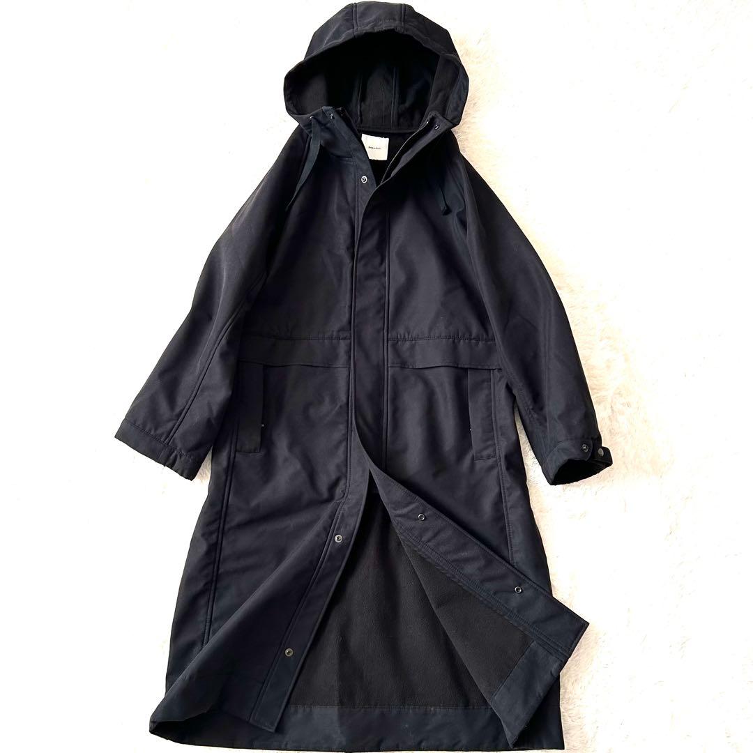 完売品✨Spick&Span ボンディングフードデッドコート　23AW 黒