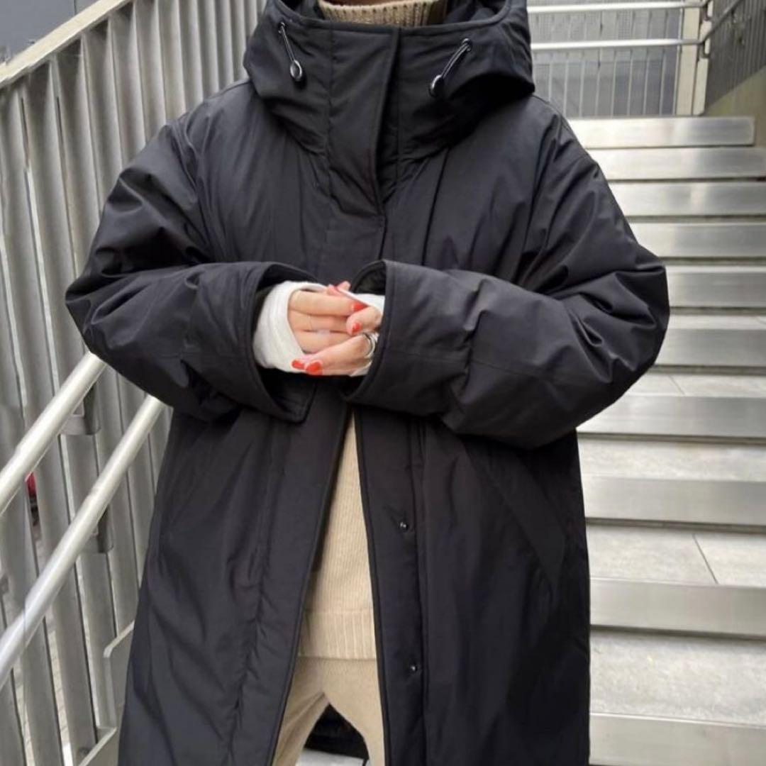 完売品✨Spick&Span ボンディングフードデッドコート　23AW 黒