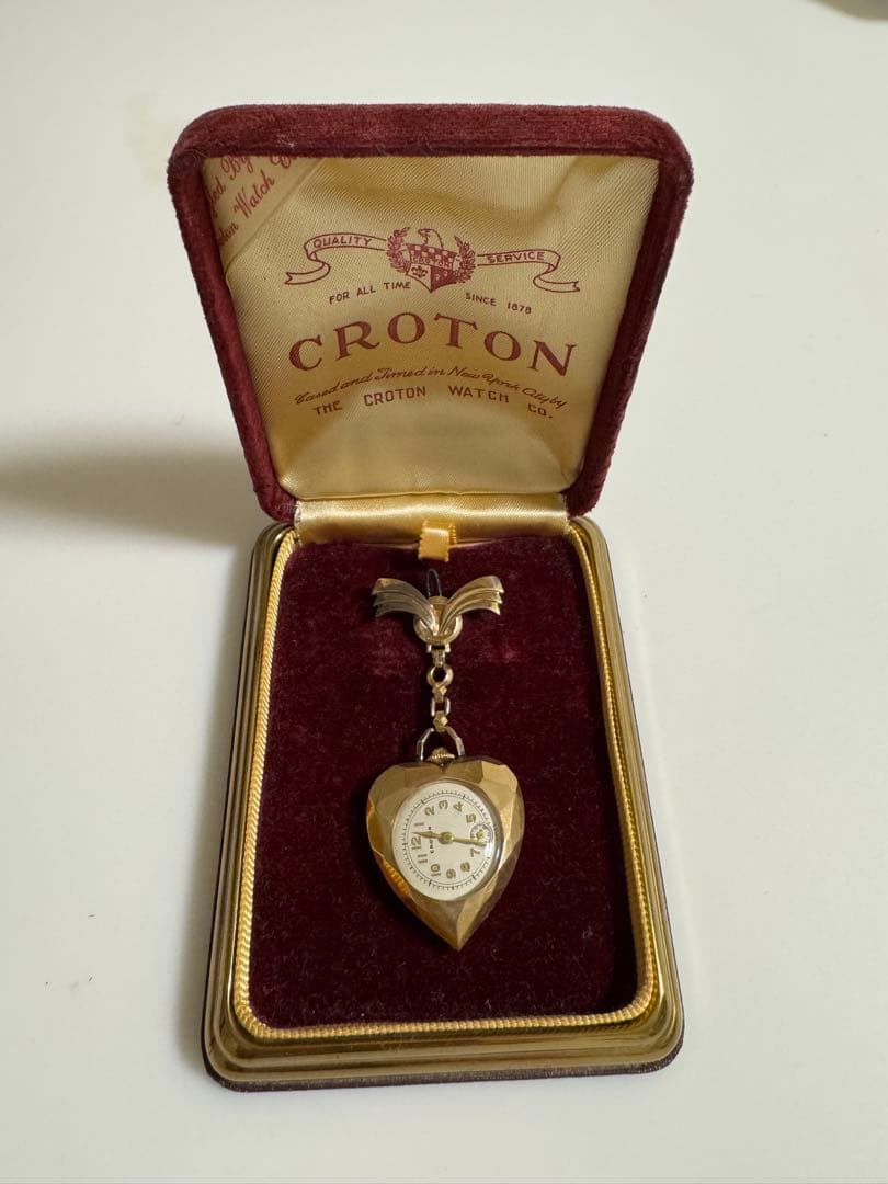croton 時計　ブローチ　懐中時計　アンティーク