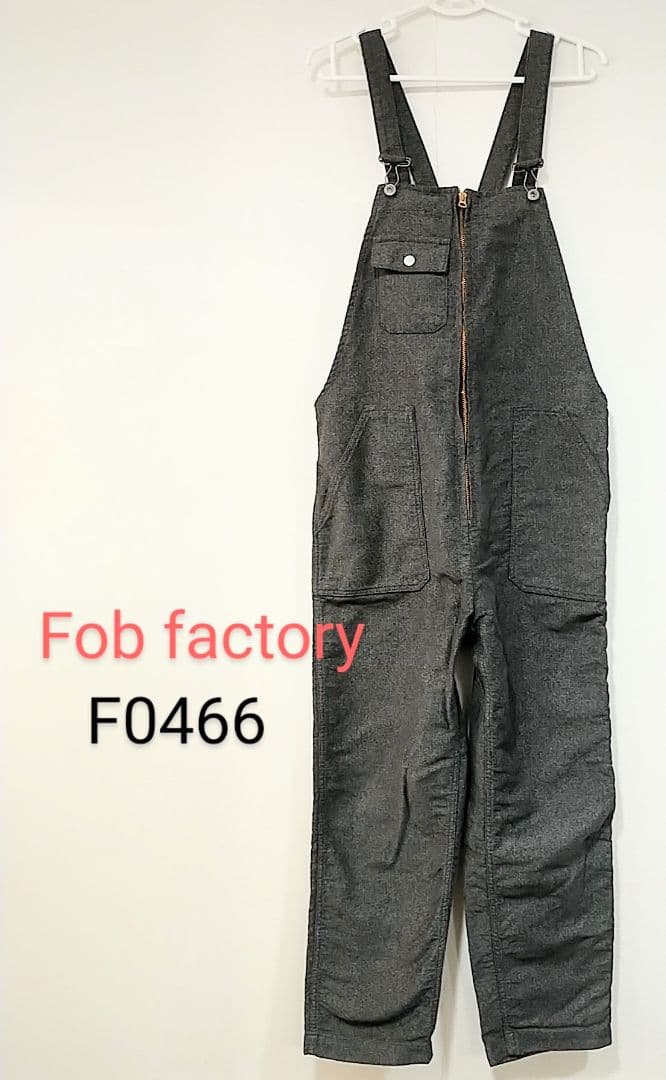 価格変更 Fob factory F0466 ダークグレーオーバーオール