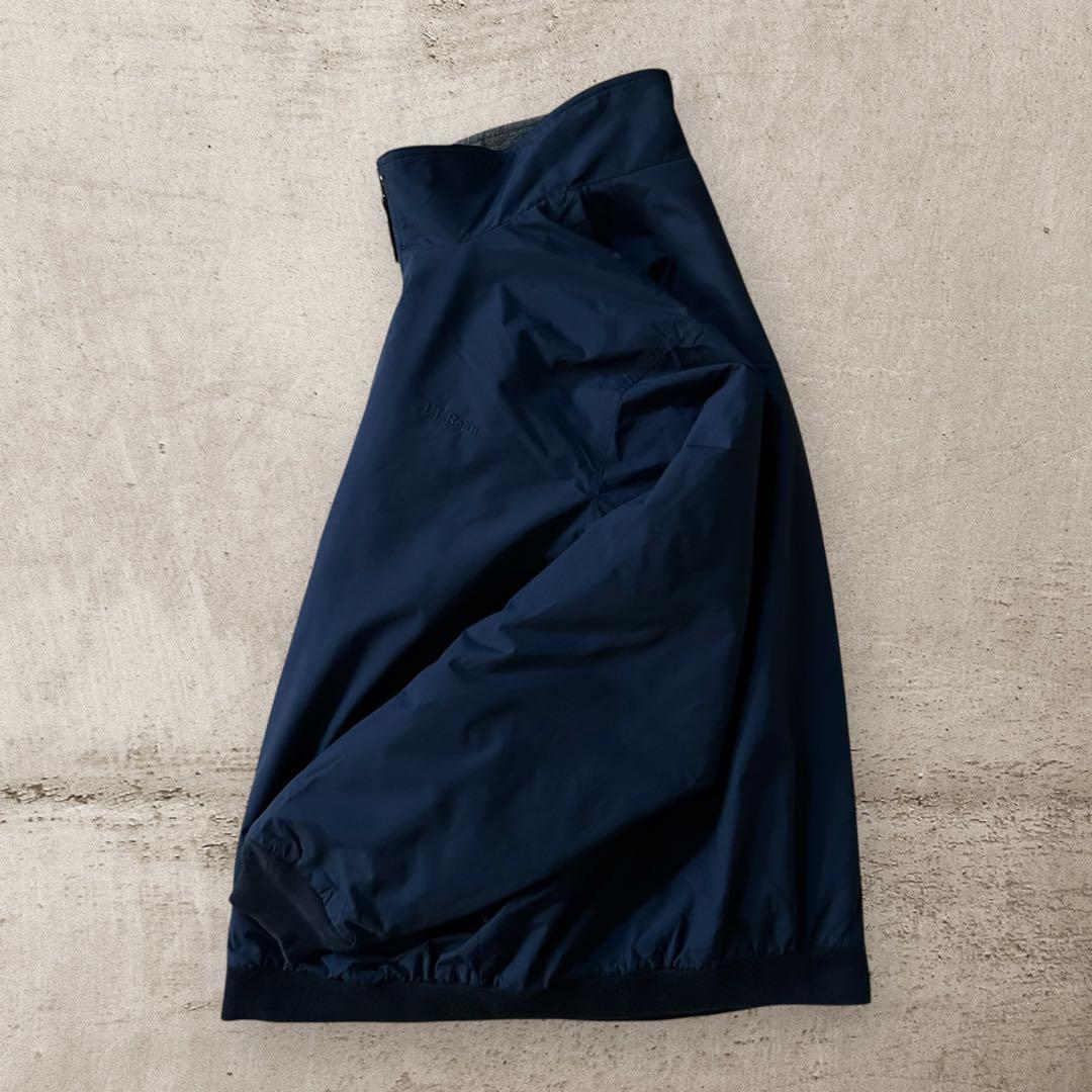 エルエルビーン90sナイロンウォームアップジャケットシンサレート裏フリース短丈紺