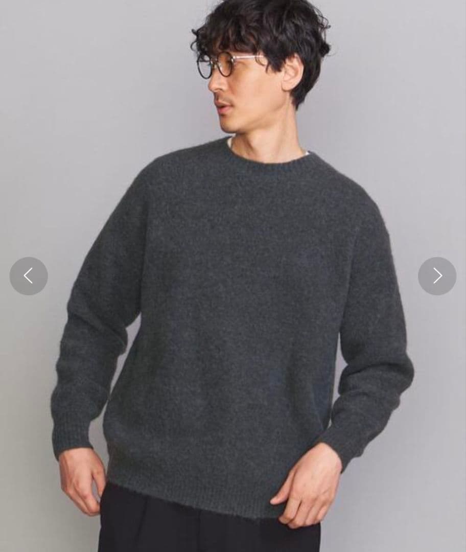 BEAUTY＆YOUTH エアシャギー アルパカ ニット L