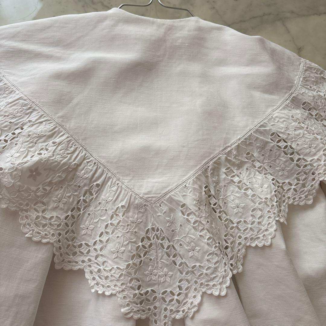 フランス　アンティーク　ベビードレス　ベビーケープ　ベビーコート　ドールドレス