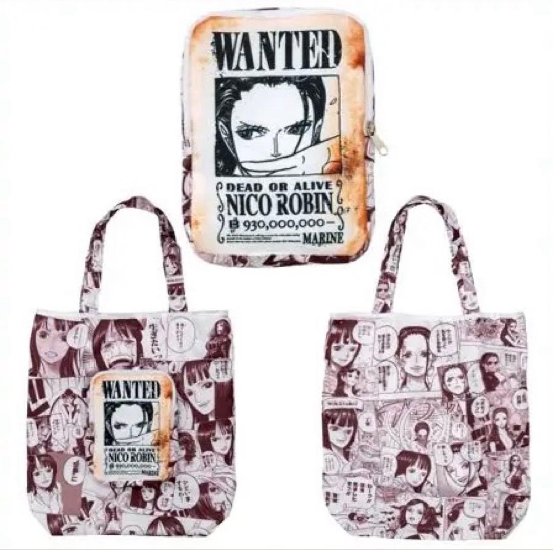 ポケッタブル手配書エコバッグ　ニコ・ロビン トートバッグ　新品未開封