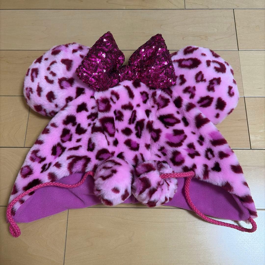 ヒョウ柄 ピンク ディズニー ファンキャップ