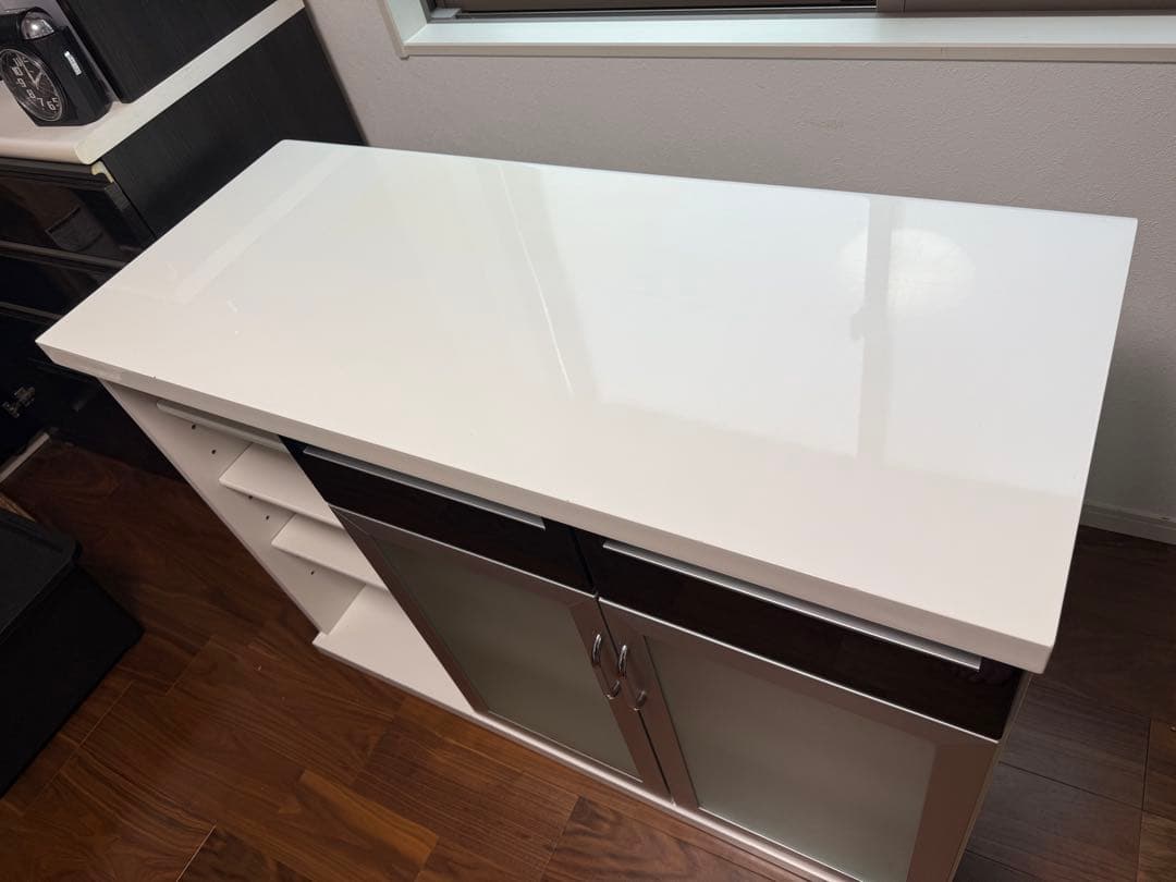 【美品】ニトリ バーカウンター パース2 幅120cm 収納付き