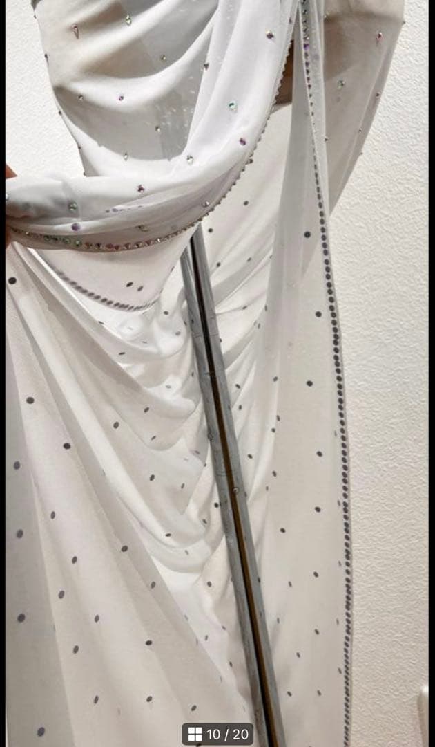 K*u様 ラテンドレス ホワイト MからL