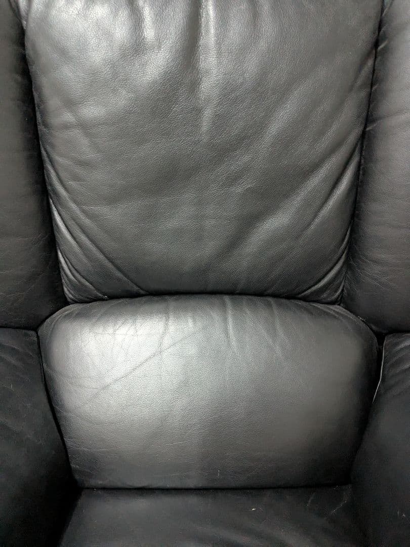 黒本革 1人掛けソファ　ロッキンチェア