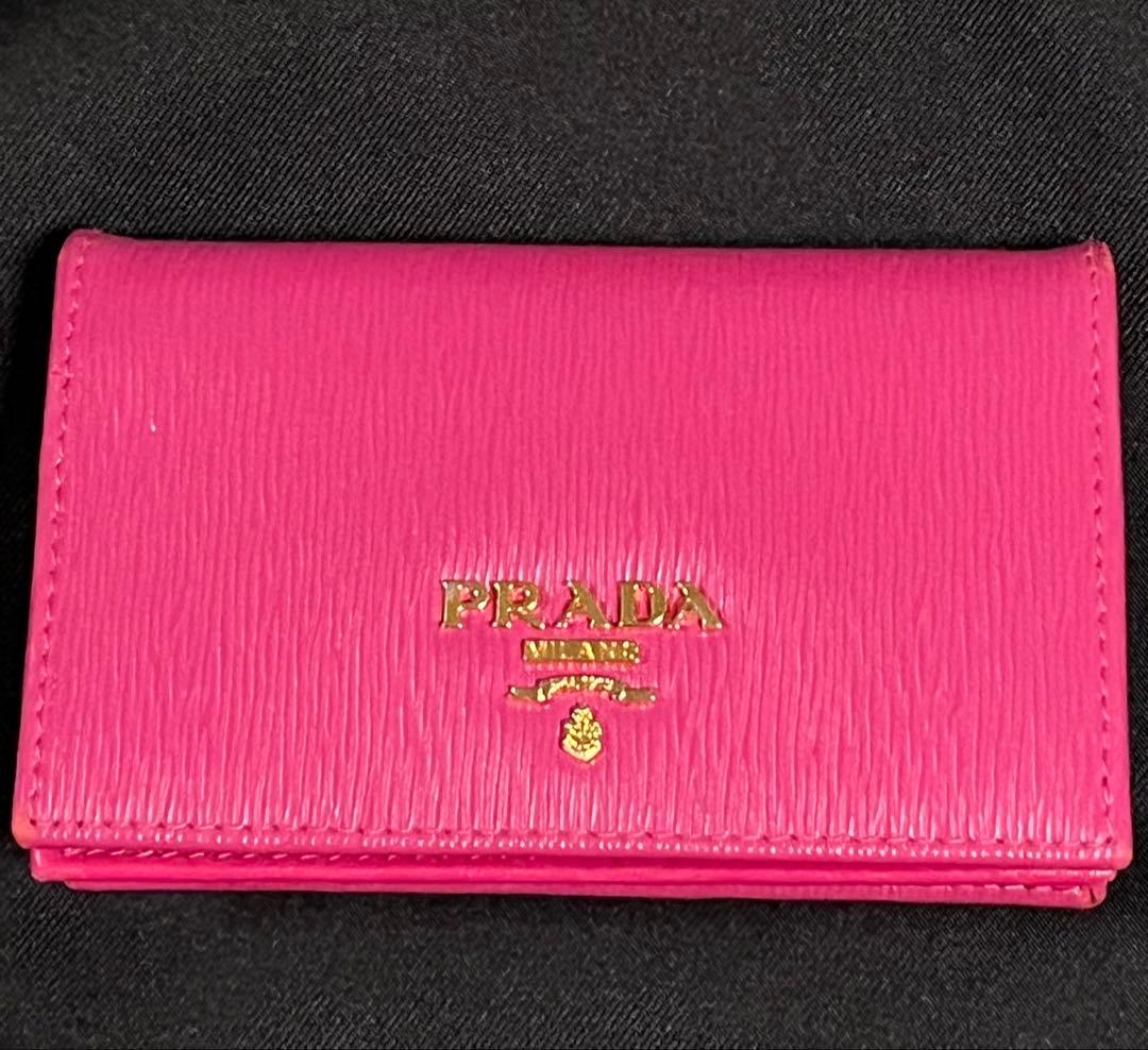 ピノすけさま専用 美品　PRADA ピンク レザー 名刺入れ　カードケース