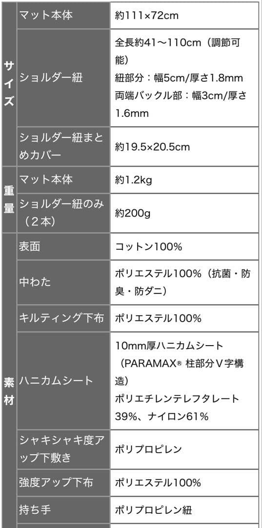 3way抱っこハニカムマット アイアンバロン