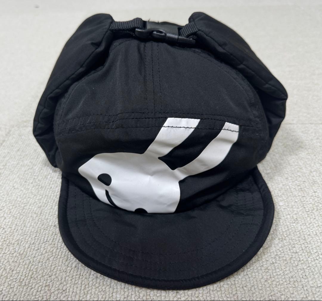 キューン cune うさぎ キャップ 黒色 パイロット 帽子
