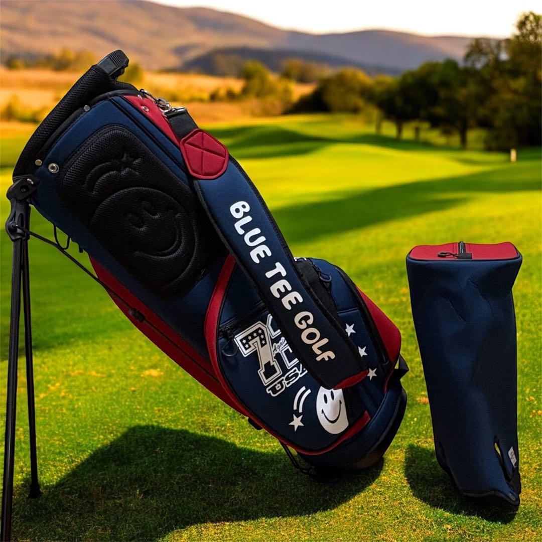 新素材　ブルーティーゴルフ キャディバッグ ストレッチ スタンドキャディバック