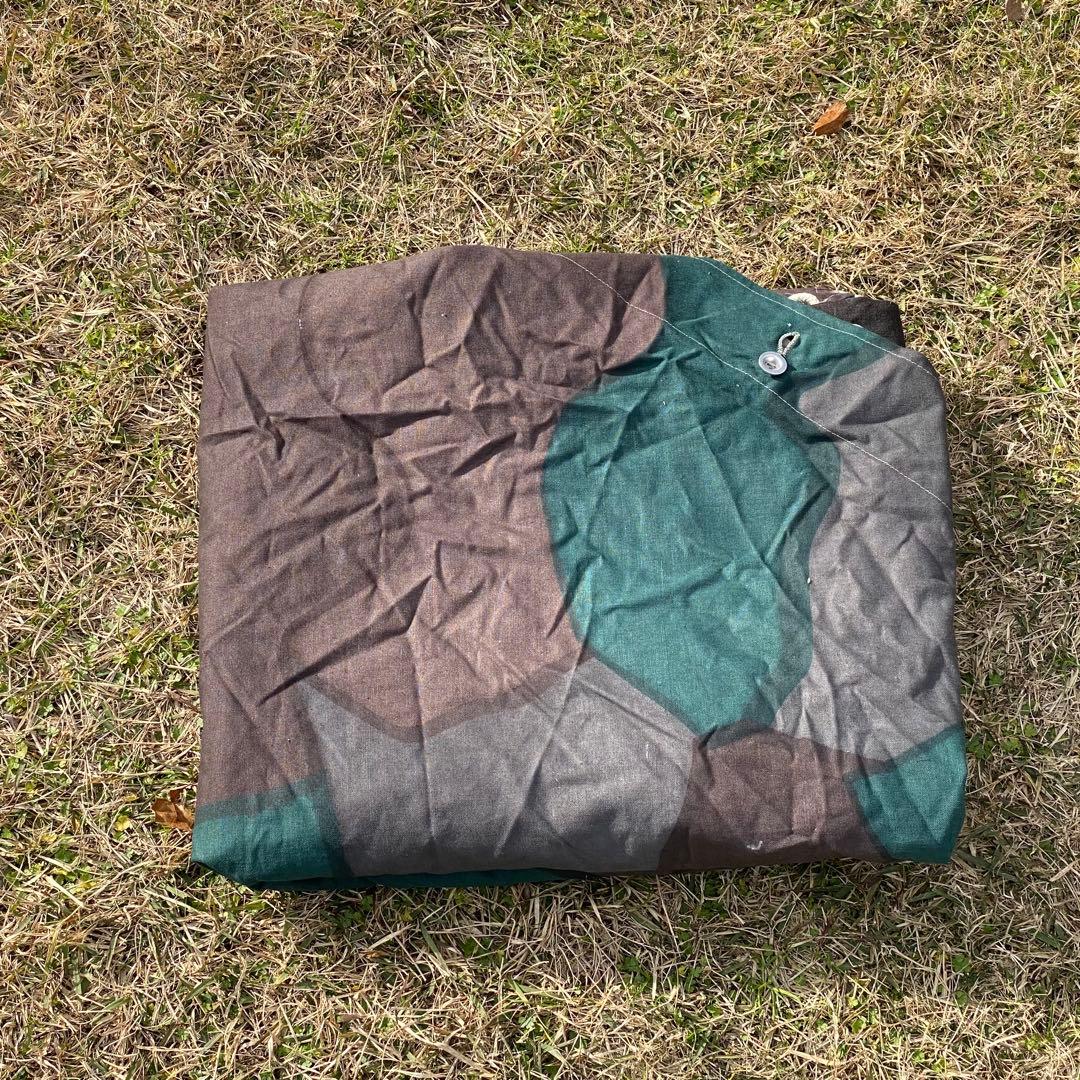 スウェーデン軍幕　ノルディックカモ　１枚　1940～50年代ビンテージ