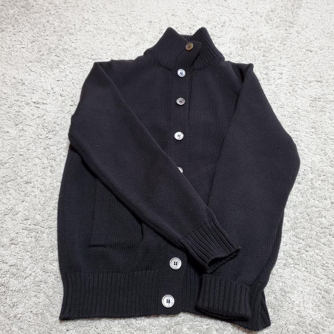 ザノーネ 黒 ハイネック ニットセーター