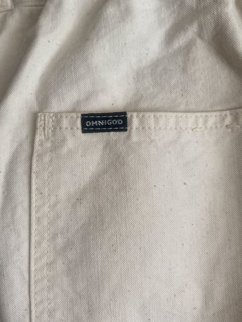【新品未使用】OMNIGOD ネップツイルイージーパンツ生成り　サイズ2