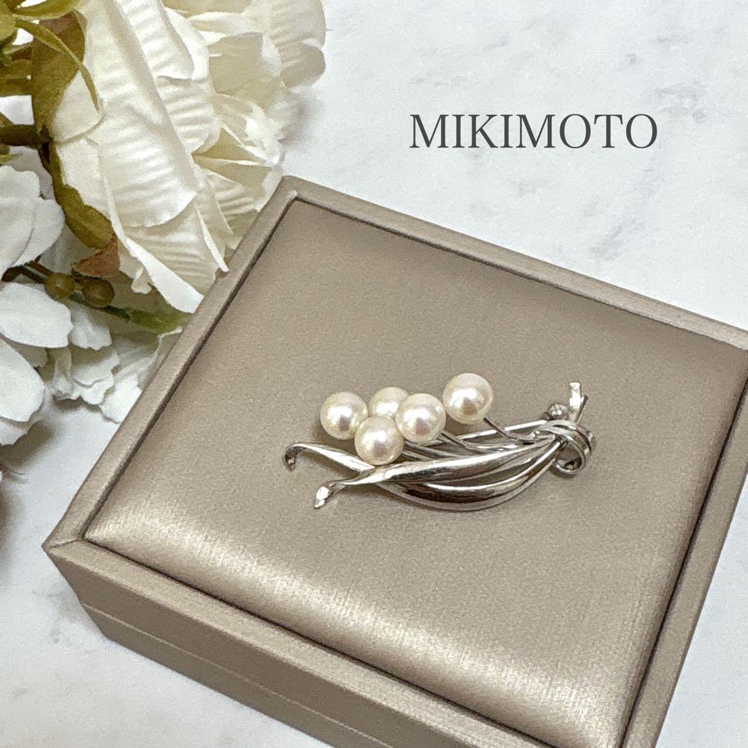 皇室御用達 MIKIMOTO ミキモト アコヤ真珠 パール ブローチ コサージュ