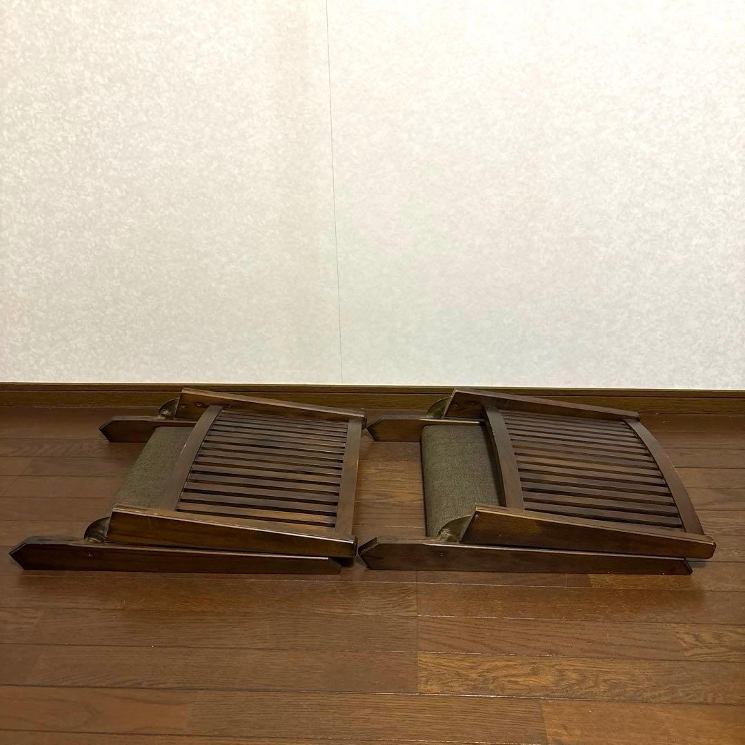 【良品】折りたたみ 座椅子 ブラウン ①
