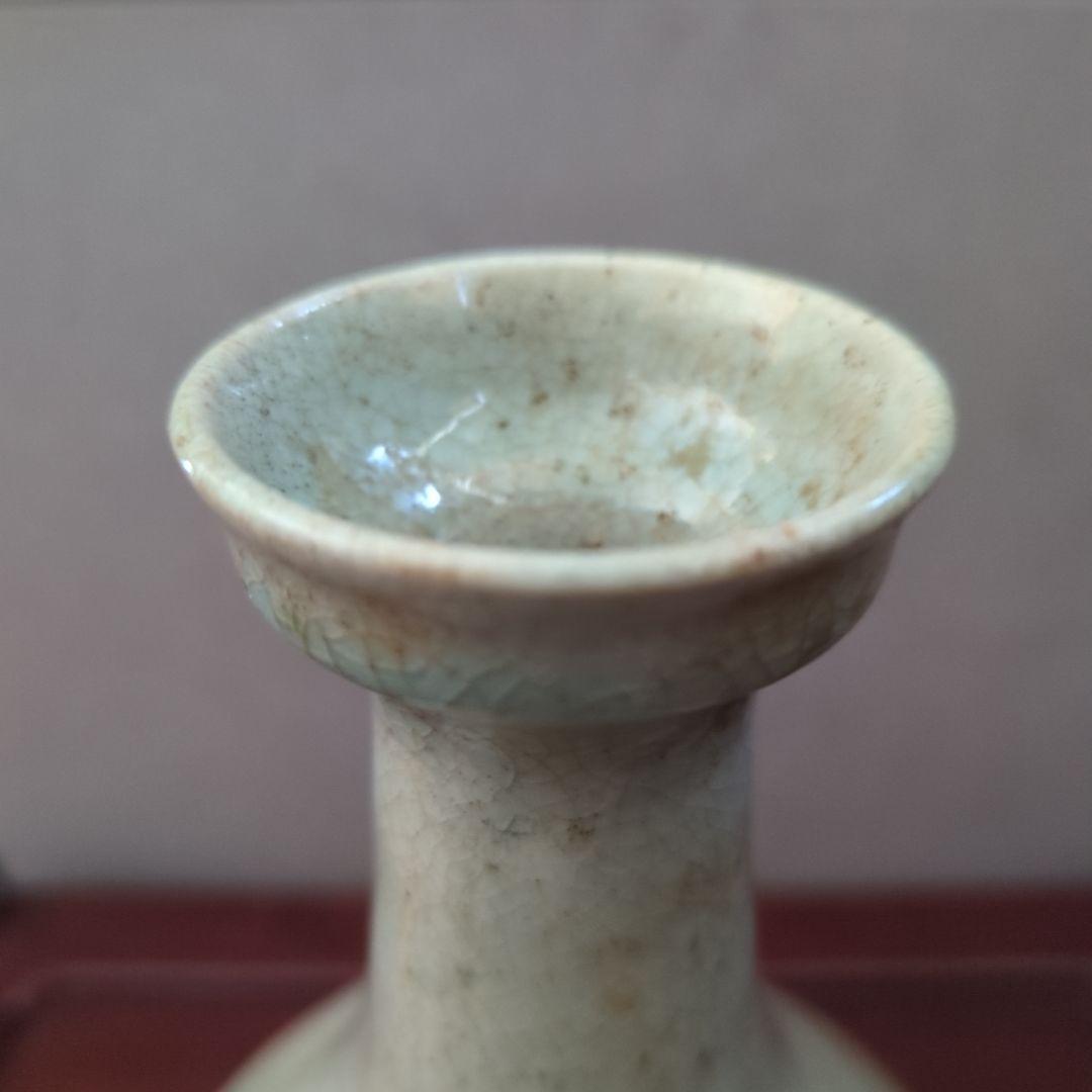 朝鮮古美術　骨董品　古道具　高麗李朝　染付　青磁貫入　大徳利　花瓶　飾り壺