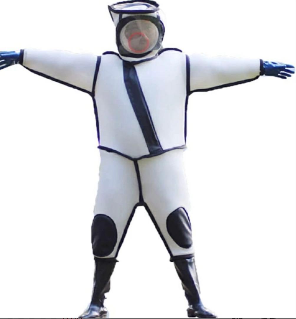 防護服 スズメバチ駆除用蜂防護服 フェイスネット付き 害虫駆除 Mサイズ