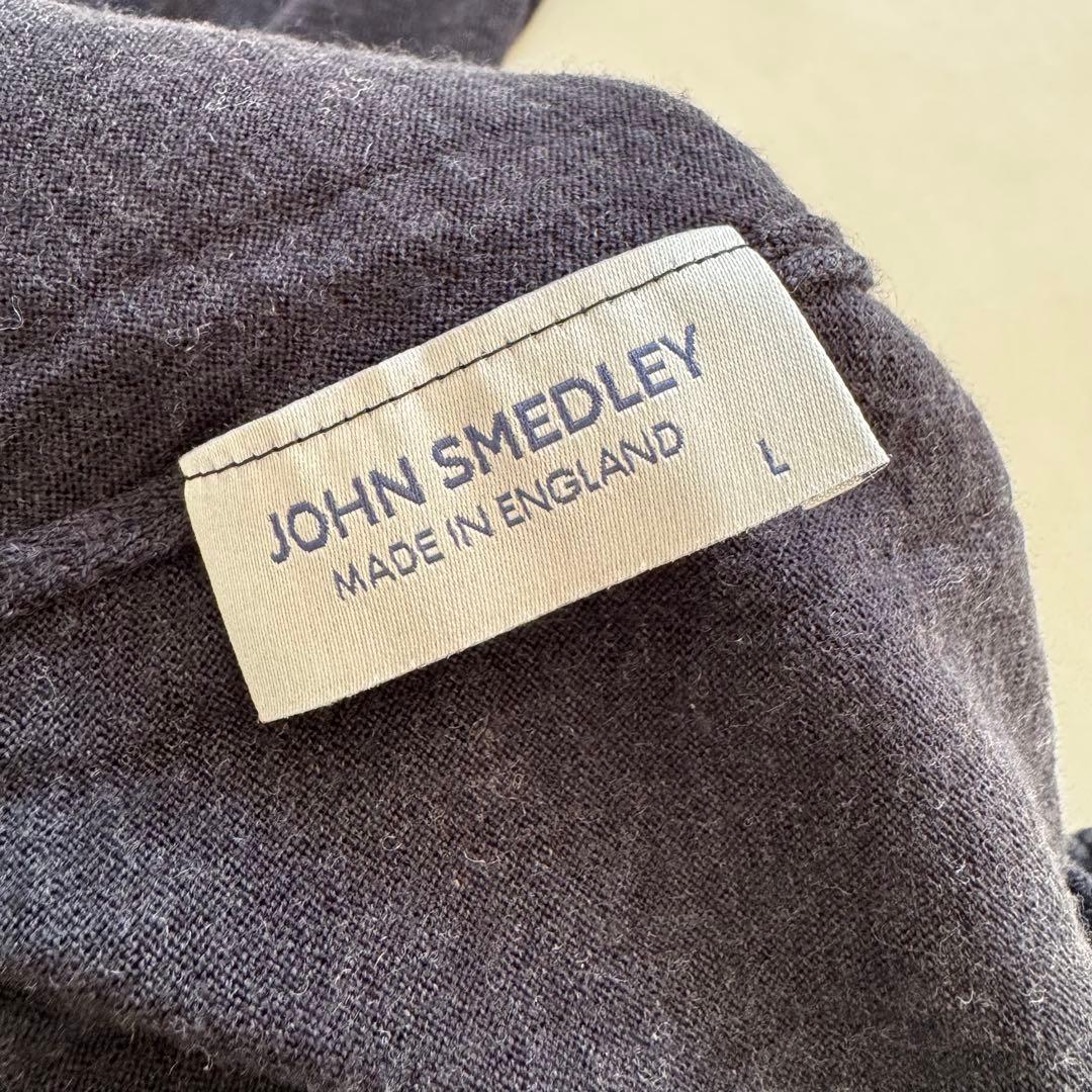 【美品✨】ジョンスメドレー タートルネック ニット ハイゲージ グレー 英国製