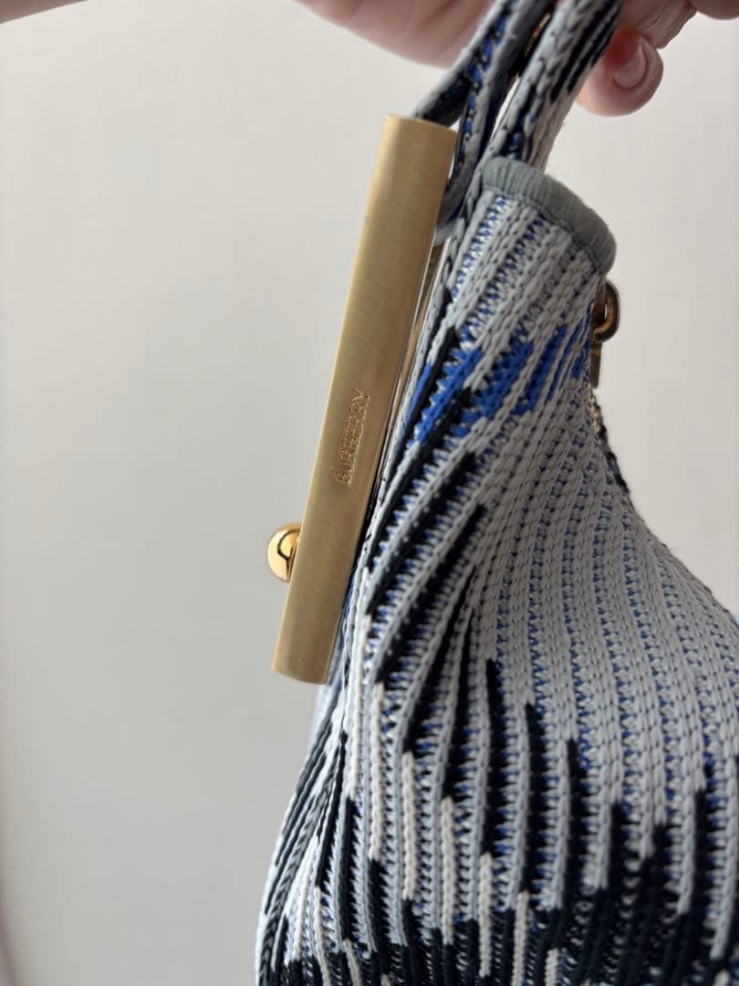 バーバリー ペグ チェック トップハンドルバッグ