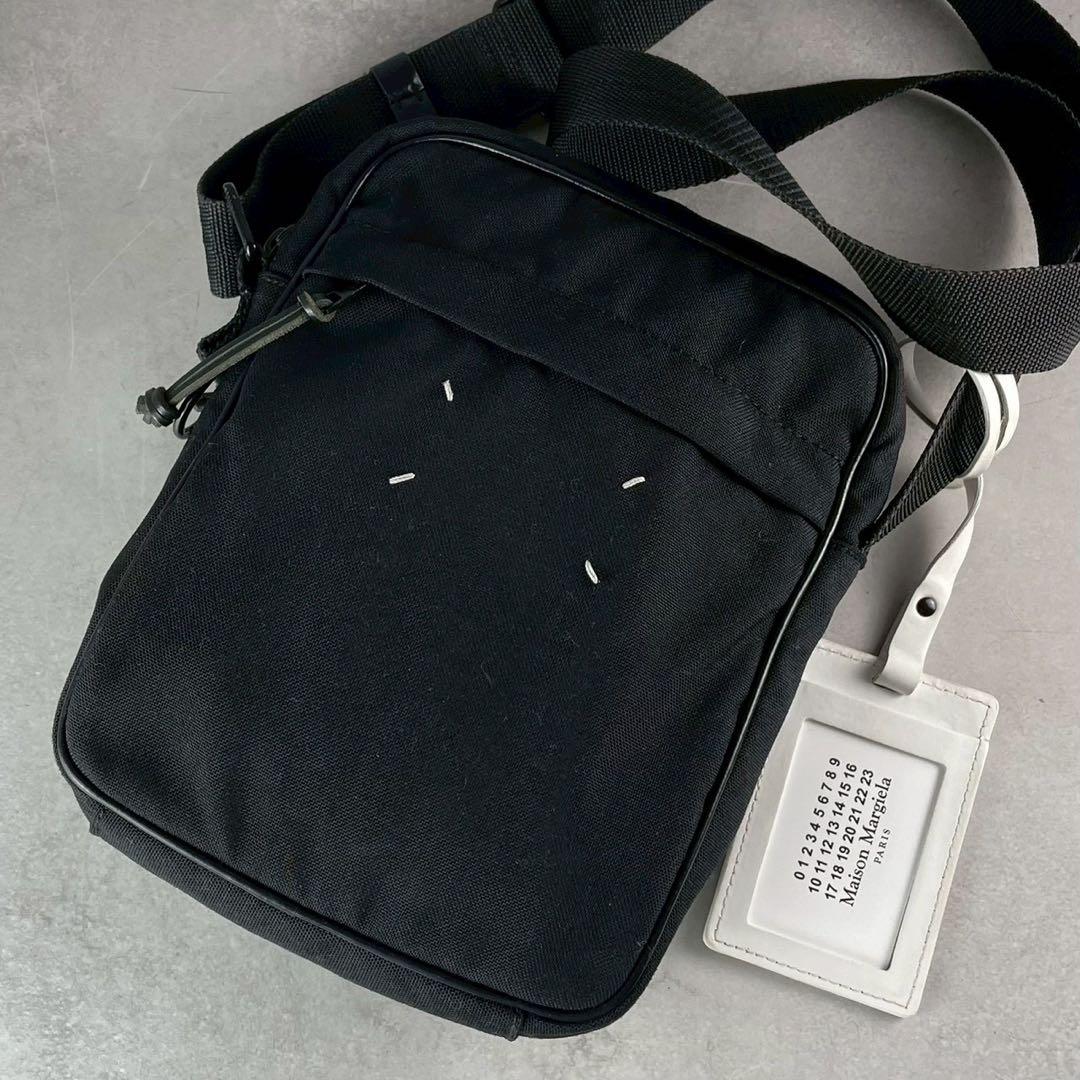masa3284✨メゾンマルジェラ ショルダーバッグ 黒 4ステッチ 無地
