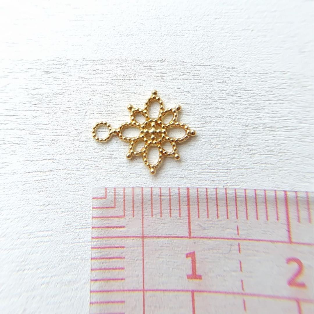 ku6 18K チャーム 雪の結晶　バチカン　丸カン