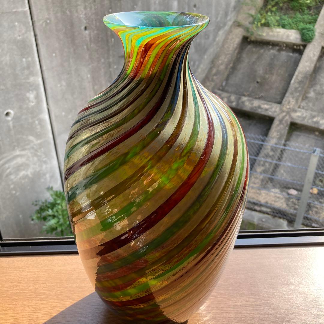 MURANO ムラーノガラス　花瓶　ベネチアングラス　美品
