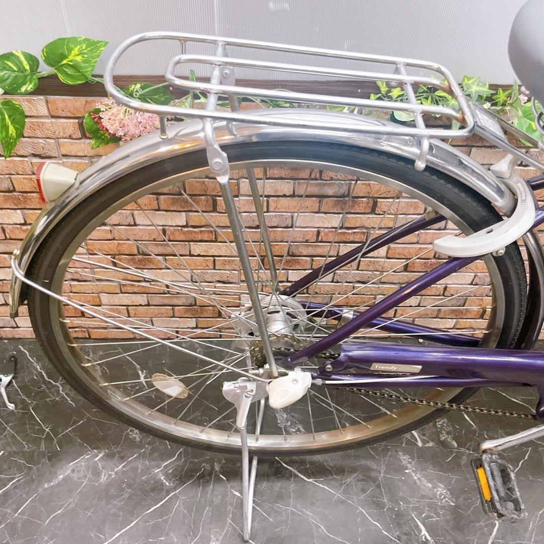 【10】一般車 シティー車 ブリヂストン trendy パープル 内装変速付き