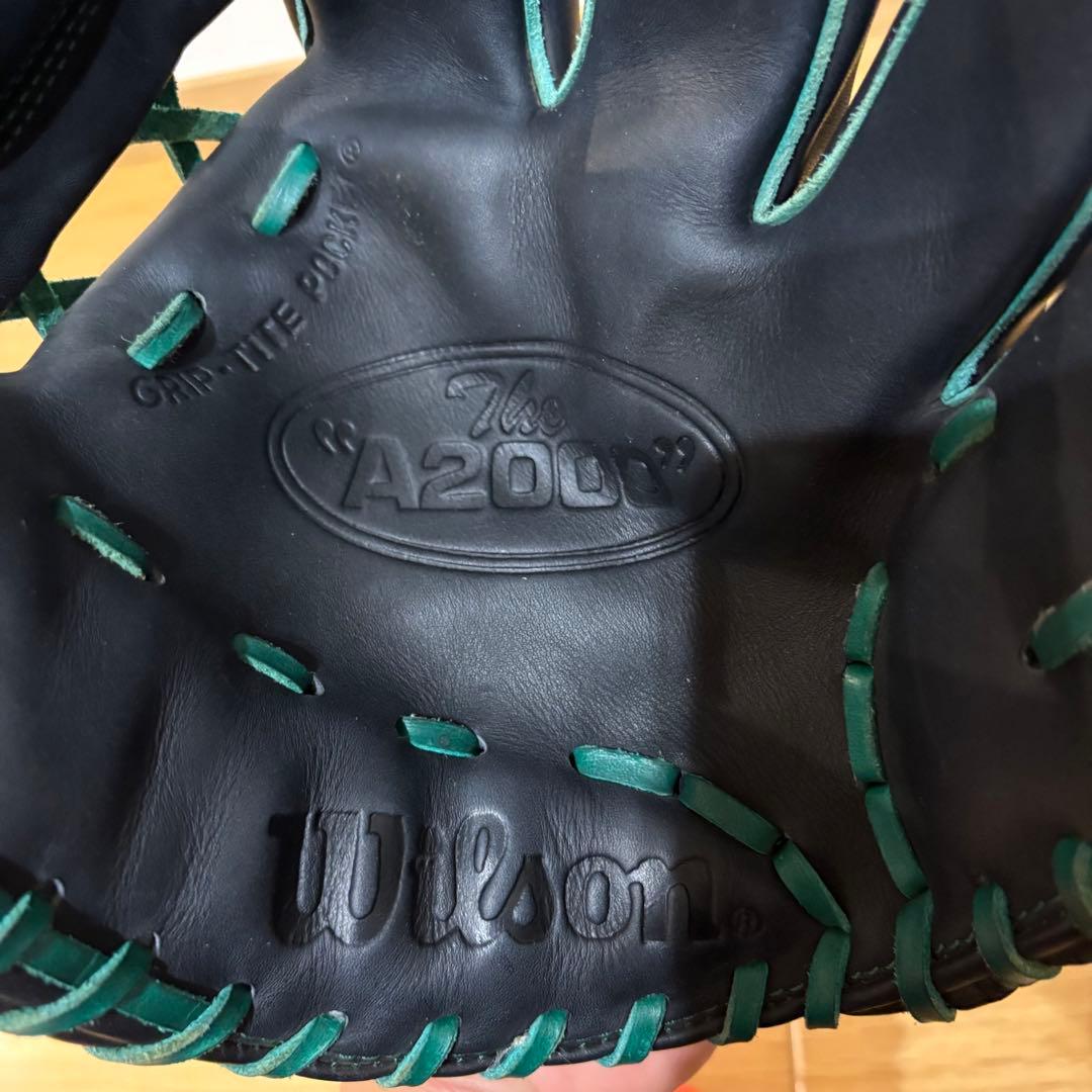 美品　Wilson ウィルソン A2000 軟式グローブ 黒 SG-445