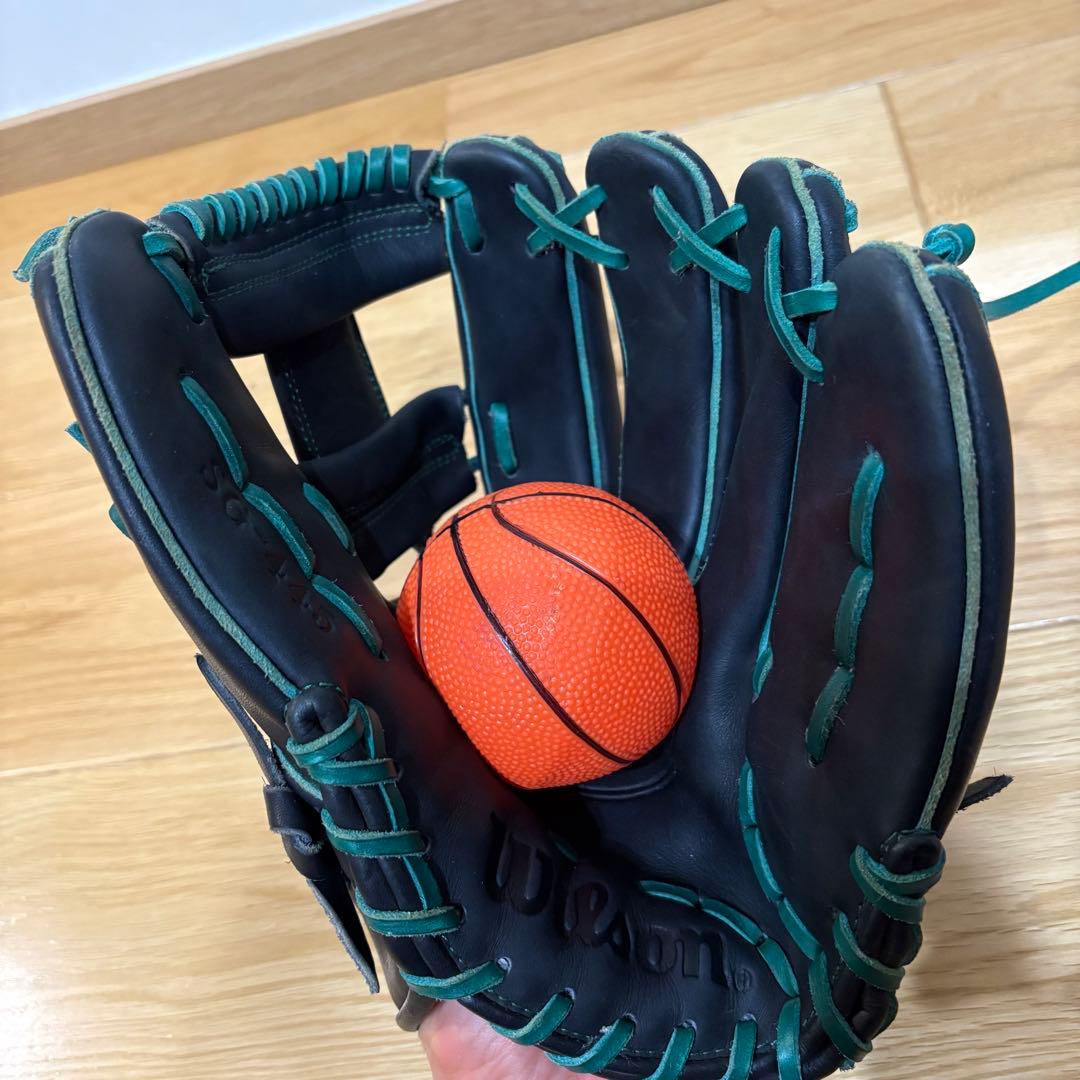 美品　Wilson ウィルソン A2000 軟式グローブ 黒 SG-445