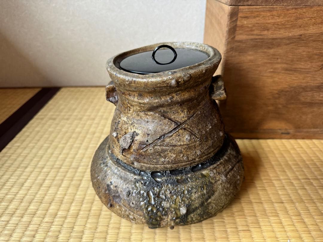 大名品　古伊賀　破袋水指　桃山〜江戸初期