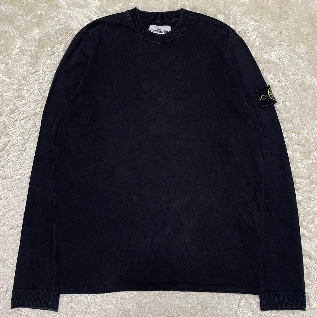 STONE クルーネック ニットセーター ブラック Mサイズ