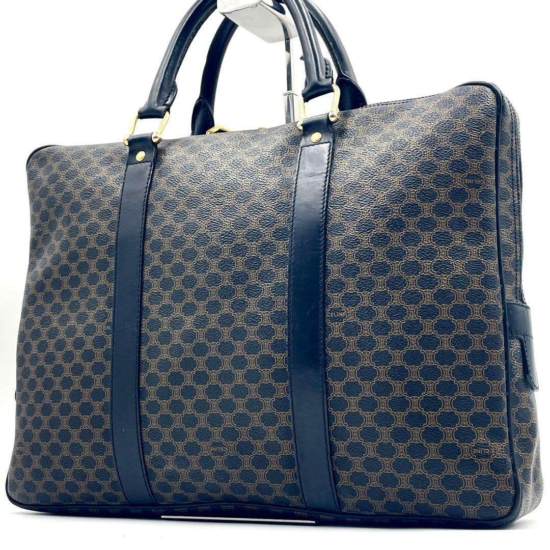 【美品】CELINEセリーヌ 黒マカダム ビジネスバッグ ブリーフケース A4可