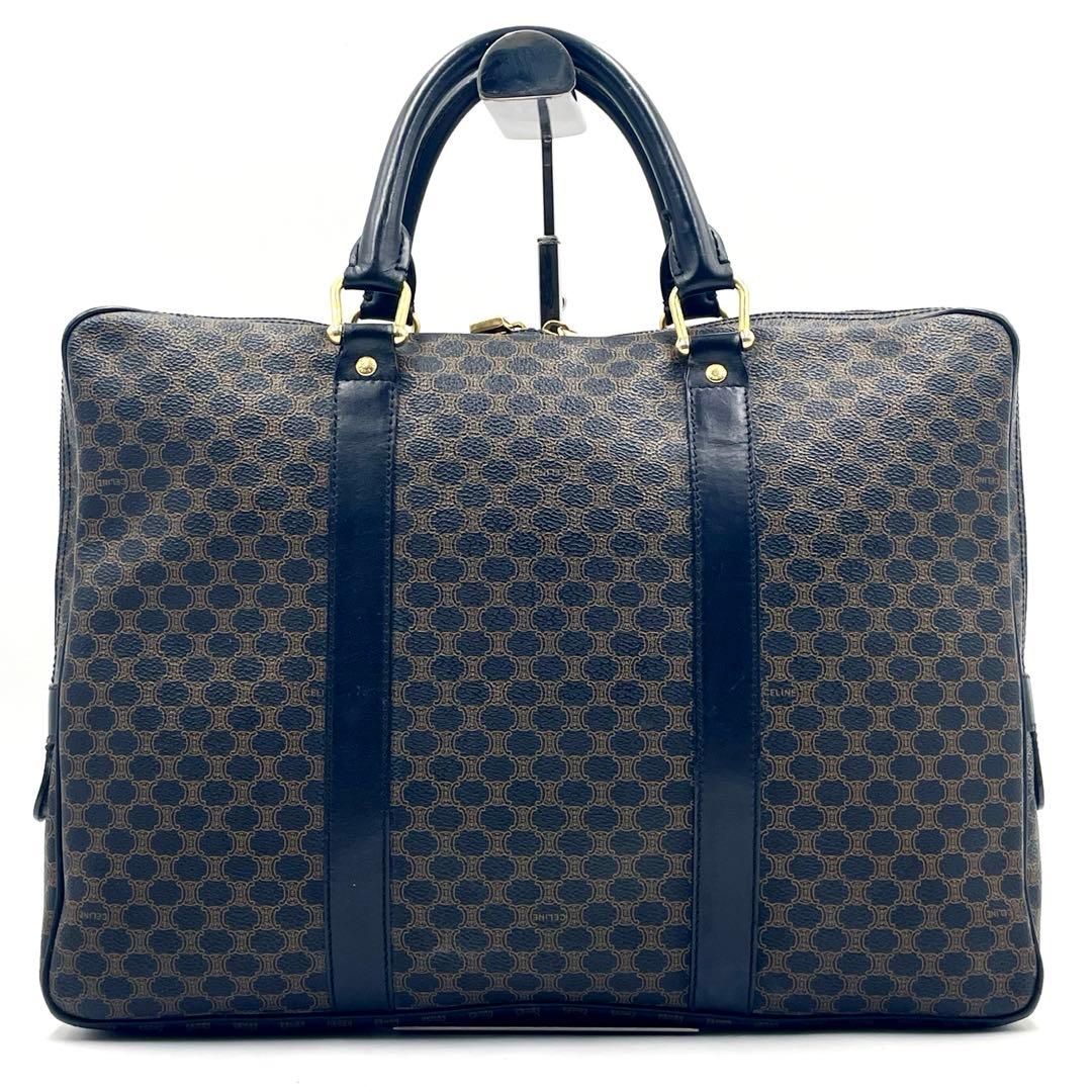【美品】CELINEセリーヌ 黒マカダム ビジネスバッグ ブリーフケース A4可