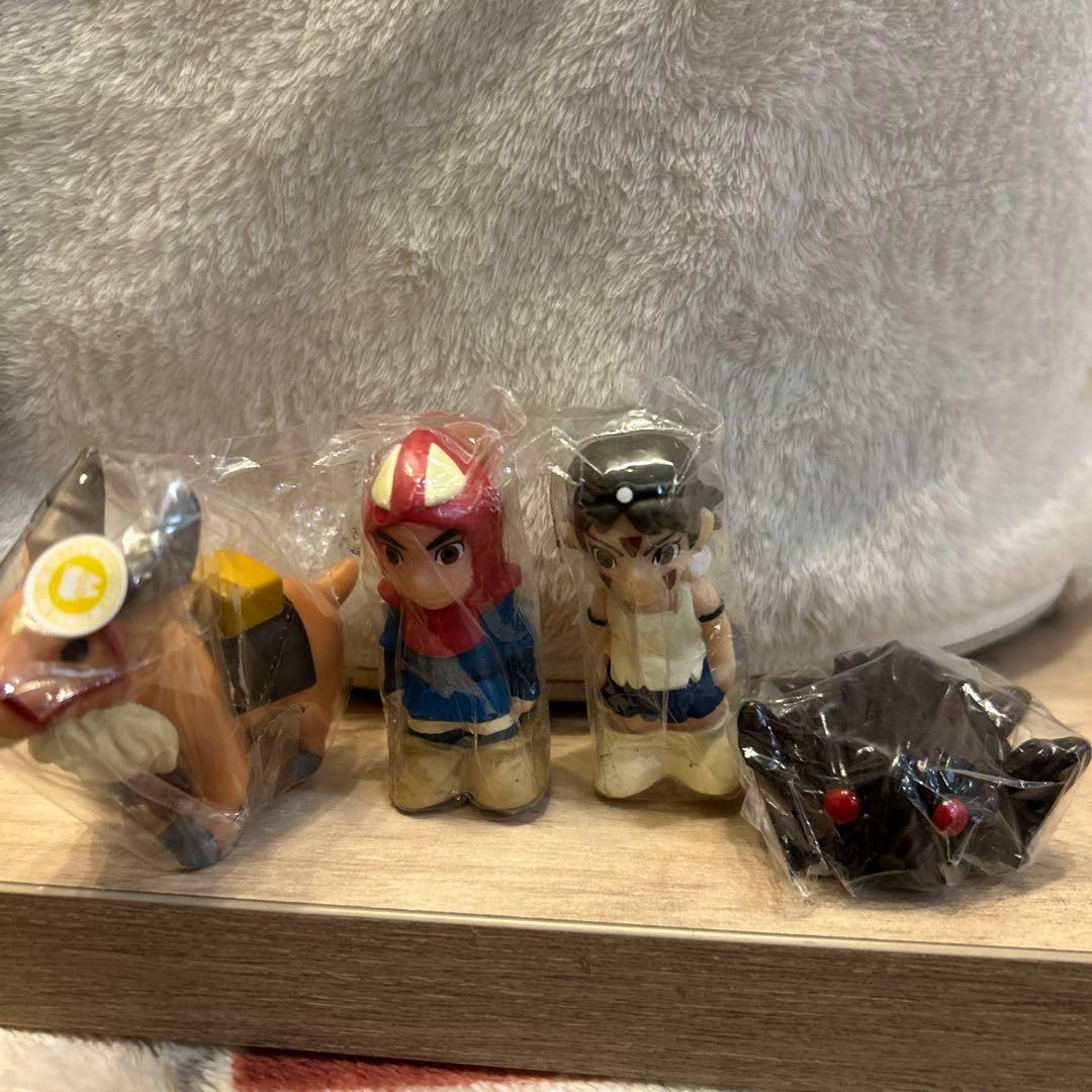 ジブリ もののけ姫 指人形 ソフビ 4個セット　未開封品