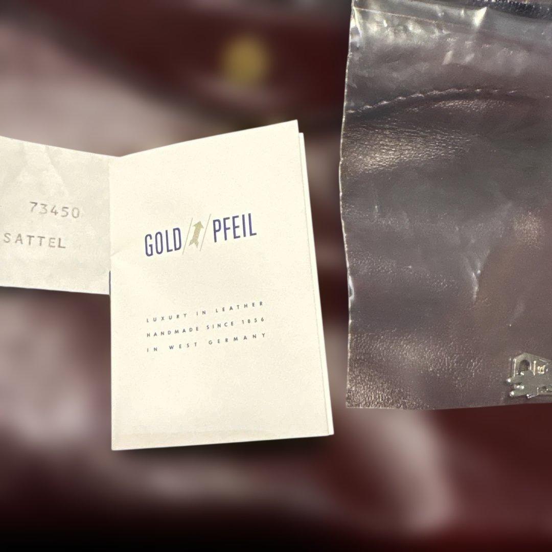 GOLD PFEILダークブラウン レザー バッグ 大容量