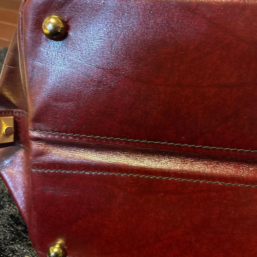 GOLD PFEILダークブラウン レザー バッグ 大容量