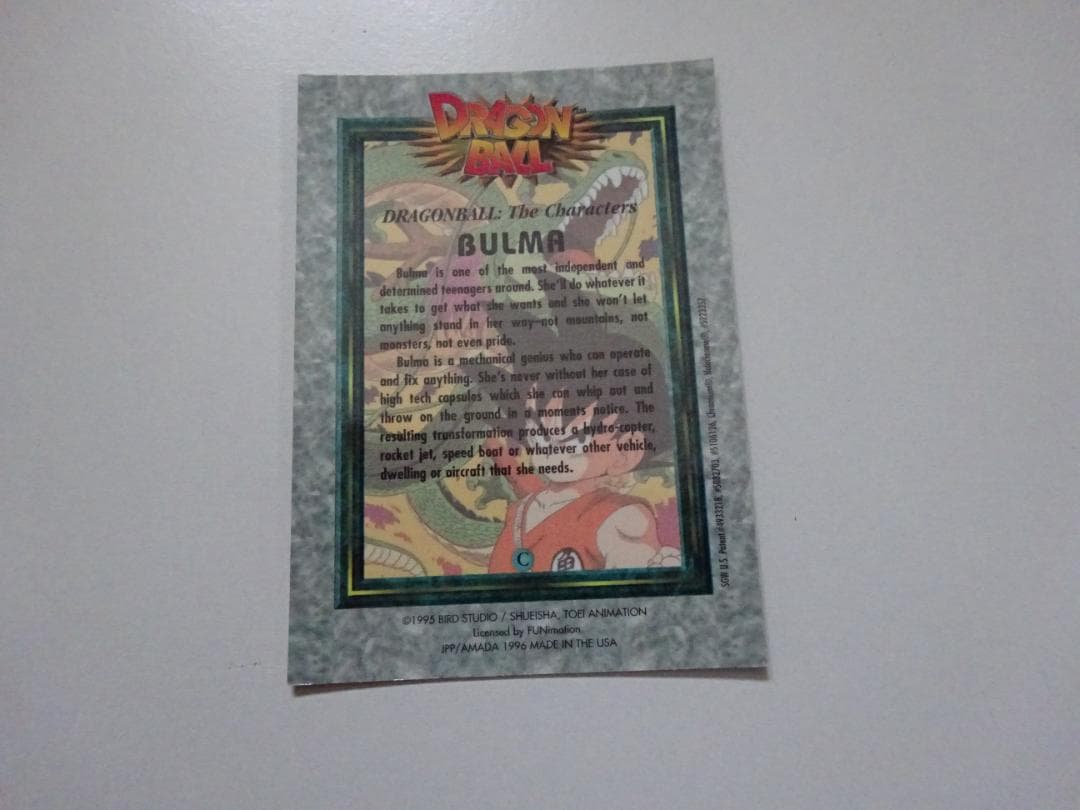【トレーデイングカード】ドラゴンボール カードダス 孫悟空 ブルマ