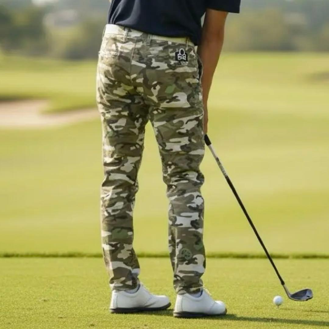 マークアンドロナ　パンツ　カモフラ　迷彩　M〜L相当　コーデュロイ　アーミー