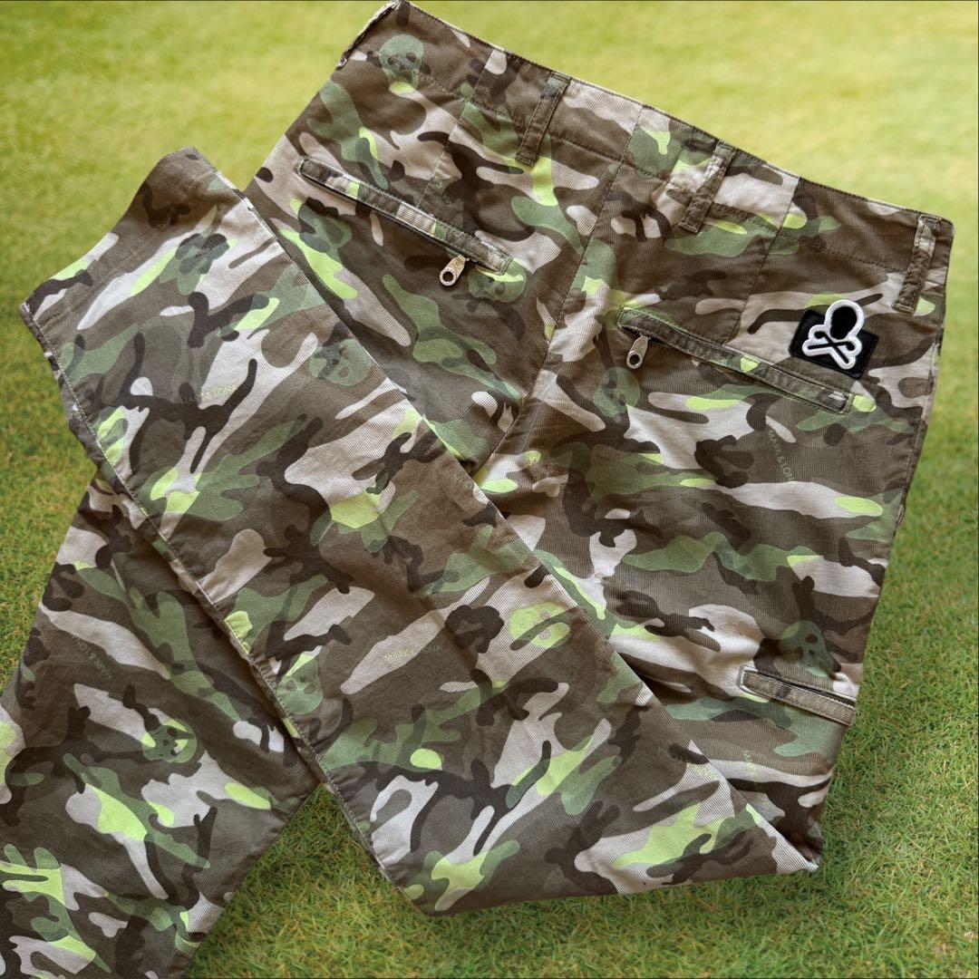 マークアンドロナ　パンツ　カモフラ　迷彩　M〜L相当　コーデュロイ　アーミー