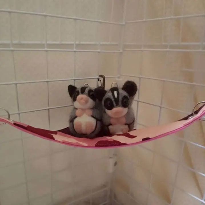 三角コーナーハンモック（迷彩柄・ピンク）   秋・春仕様  2枚組  1150円