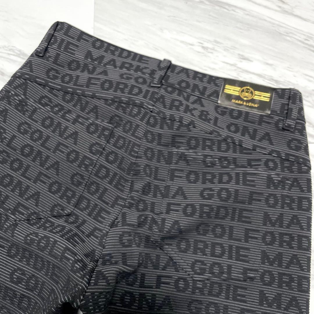 未使用級 近年⭐️マークアンドロナ ストレッチロングパンツ ジャガード 総柄 46