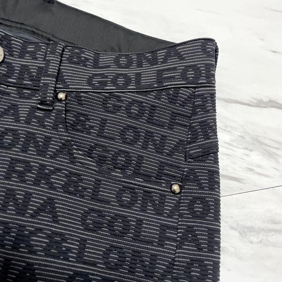 未使用級 近年⭐️マークアンドロナ ストレッチロングパンツ ジャガード 総柄 46