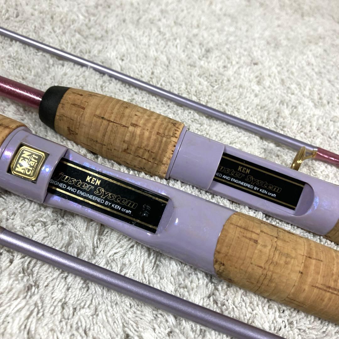 ケンクラフト　ロッド2本　ベイト　スピニング　ルアー竿　バス釣り　紫　パープル