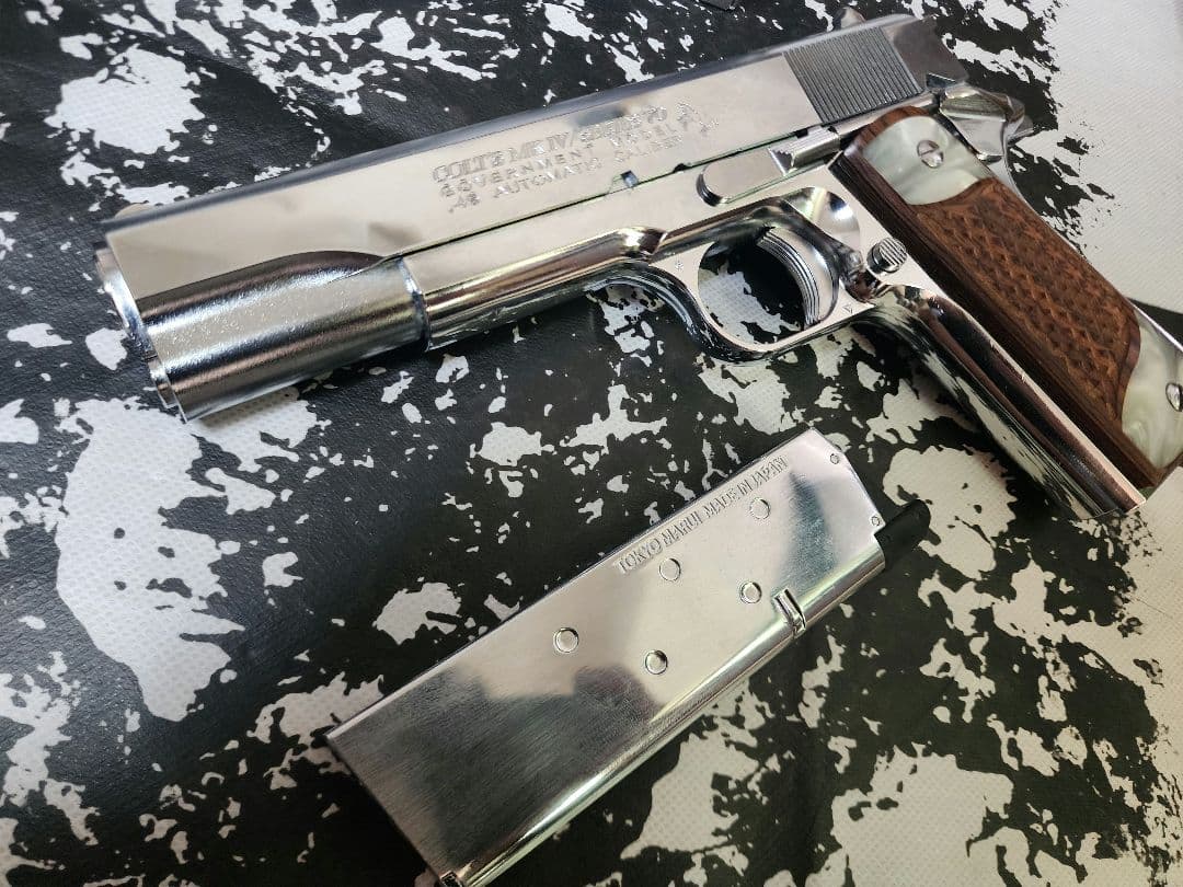 東京マルイ mkⅣ series‘70 ガバメント ニッケルフィニッシュガスガン