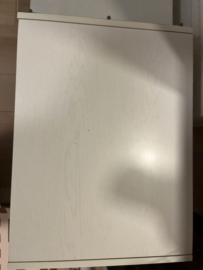 ロウヤ　ホワイト木製ガラス収納　ドレッサー