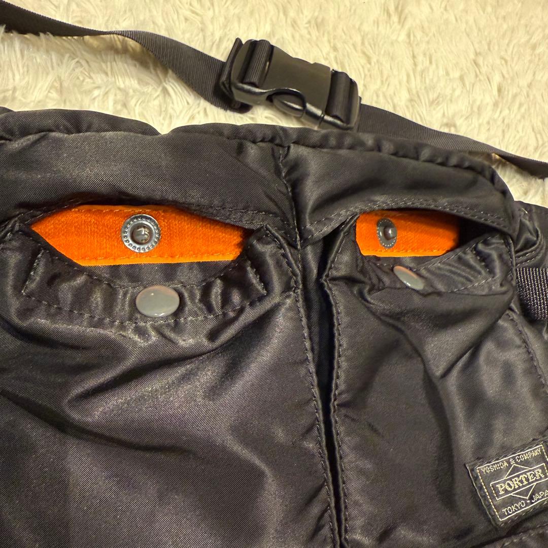 超人気【美品】ポーター タンカー PORTER ウエストバッグ ブラック