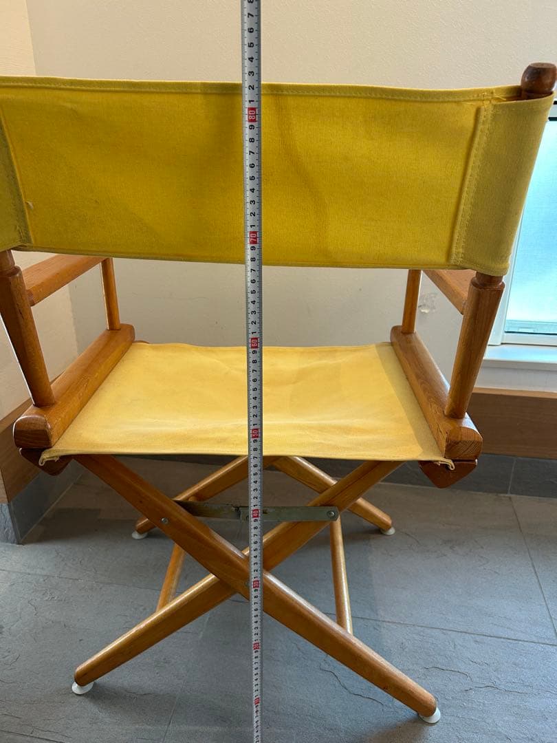 テレスコープ ビンテージ イエロー ディレクターズチェア 2脚セット