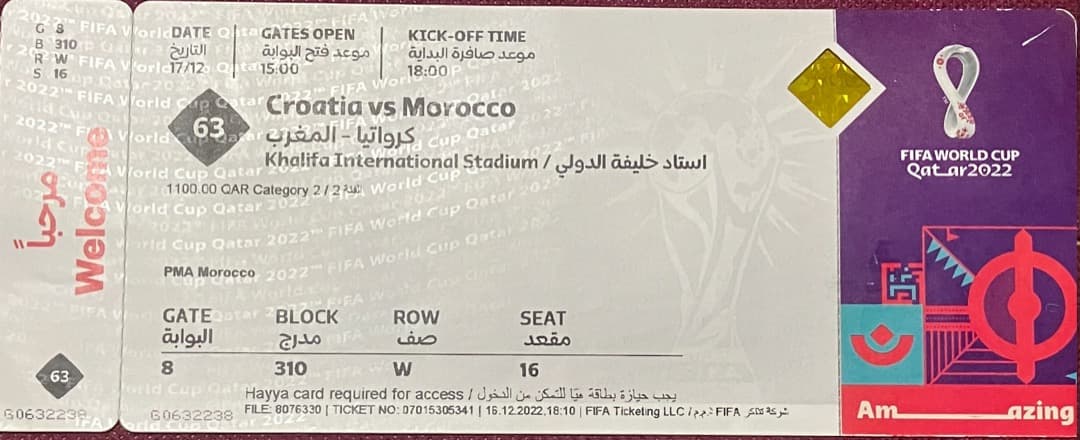 3位決定戦　クロアチアvsモロッコ　サッカーワールドカップ2023 カタール大会